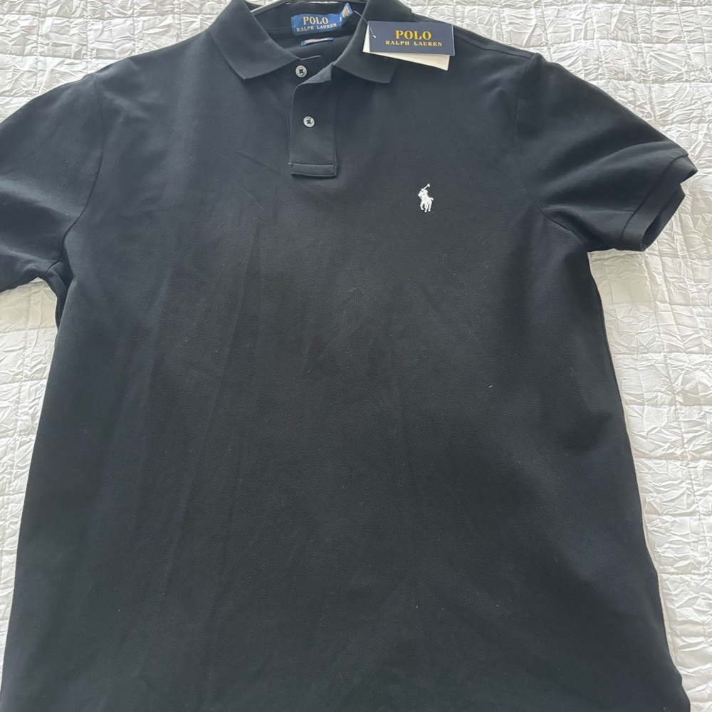 Men black polo shirt